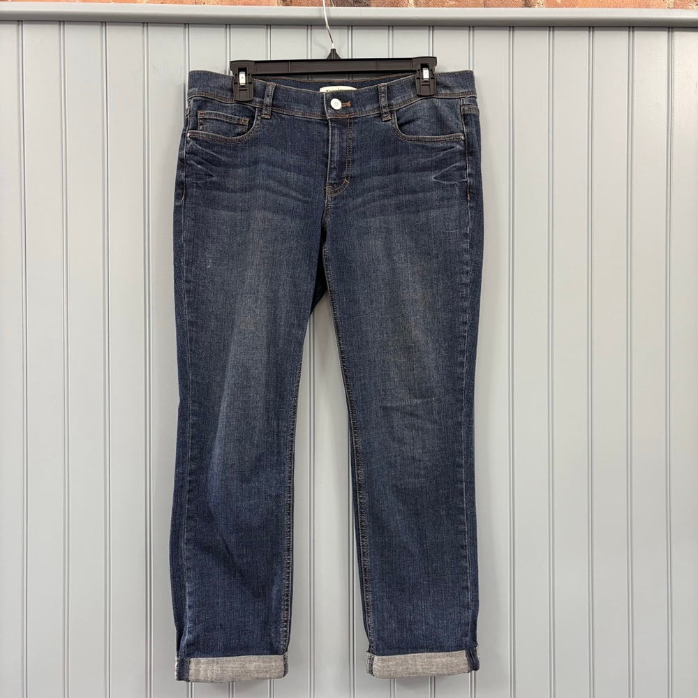 White House Black Market Dark Wash Cropped Ankle Jeans